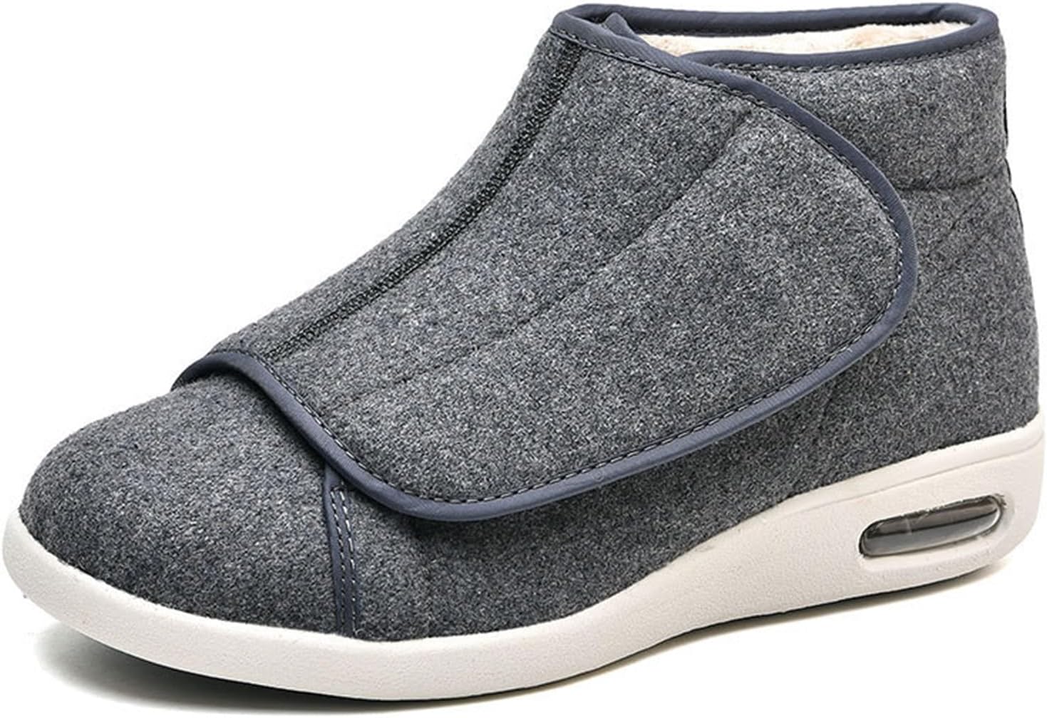 女性のための冬のフリースの糖尿病の靴、関節炎の腫れたフィートのための暖かい広い幅の糖尿病のスニーカーの調節可能な浮腫の靴 (Colo