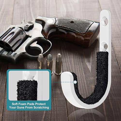 Miniatura 4 de Wall Mount Gun Rack Storage System for Rifles, Shotguns, Archery Bows - Heavy Duty Steel with Soft Padding