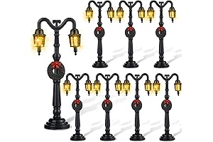 Christmas Village Miniature Lamp Post 8-Pack