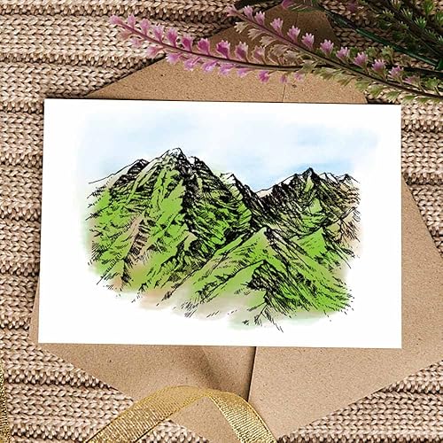 Miniatura 3 de 2 sellos transparentes de fondo de montaña para hacer tarjetas, sellos de goma transparente para árboles, sellos de plantas para decoración de
