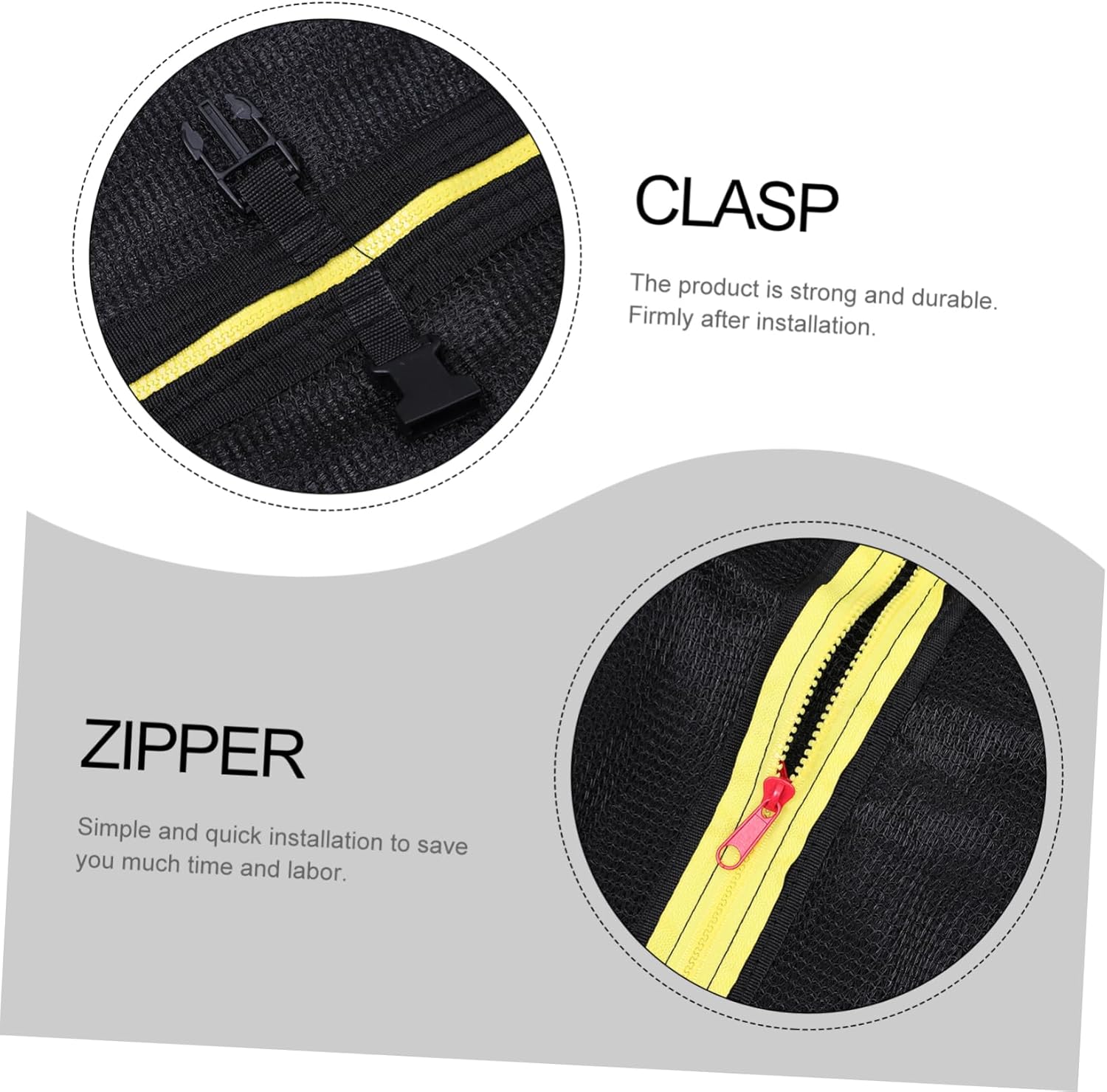 1set Trampoline Replacement Enclosure Material Easy Installation Diameter for Enhanced Jumping and Fun