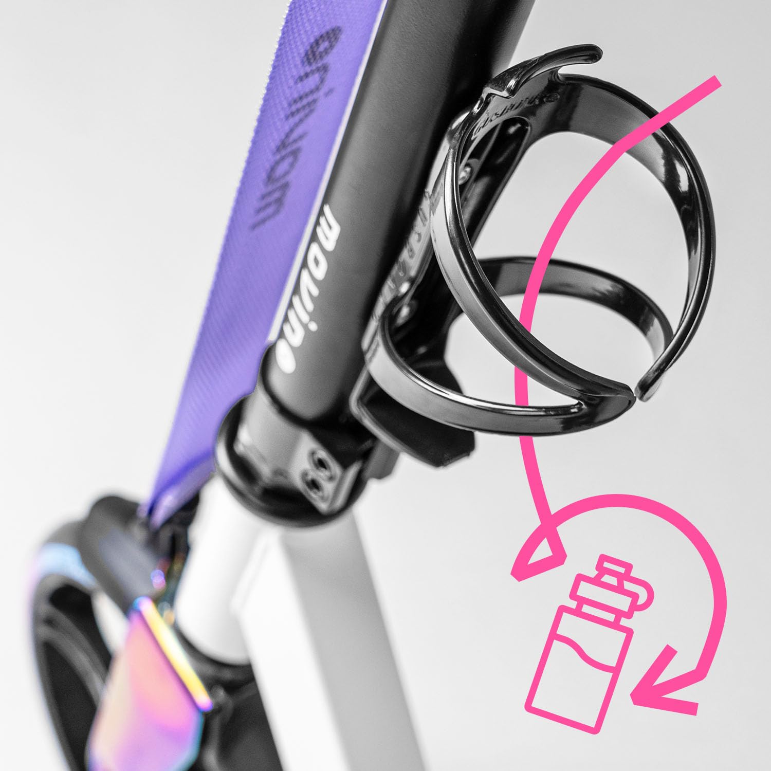 Movino Infinity Scooter Plegable Ruedas 200 mm Portabotellas Correa Transporte