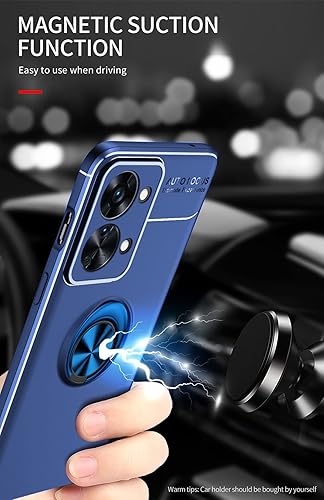 Miniatura 2 de Asuwish Funda de teléfono para OnePlus Nord CE 2 Lite 5G con protector de pantalla de vidrio templado y accesorios para celda Soporte de anillo