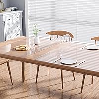 Vista 8 de VEVOR Protector transparente para mesa, rectangular de 24 x 48 pulgadas, mantel de plástico PVC de 0.059 in de grosor, protector de escritorio