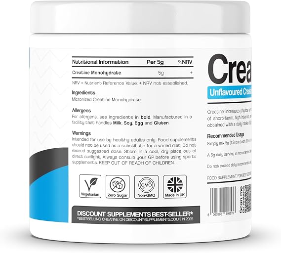 Ultimate Creatine Monohydrate 250g, 5g Per Serving