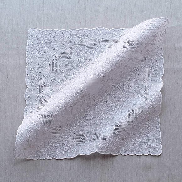 Amazon | [SWATOW] スワトウ レディース ハンカチ 汕頭刺繍 約29 