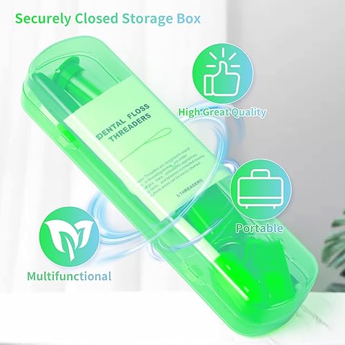 Miniatura 7 de Annhua Juego de 8 piezas de cuidado de ortodoncia para aparatos ortopédicos, kit de herramientas de limpieza de dientes con cepillo interdental,