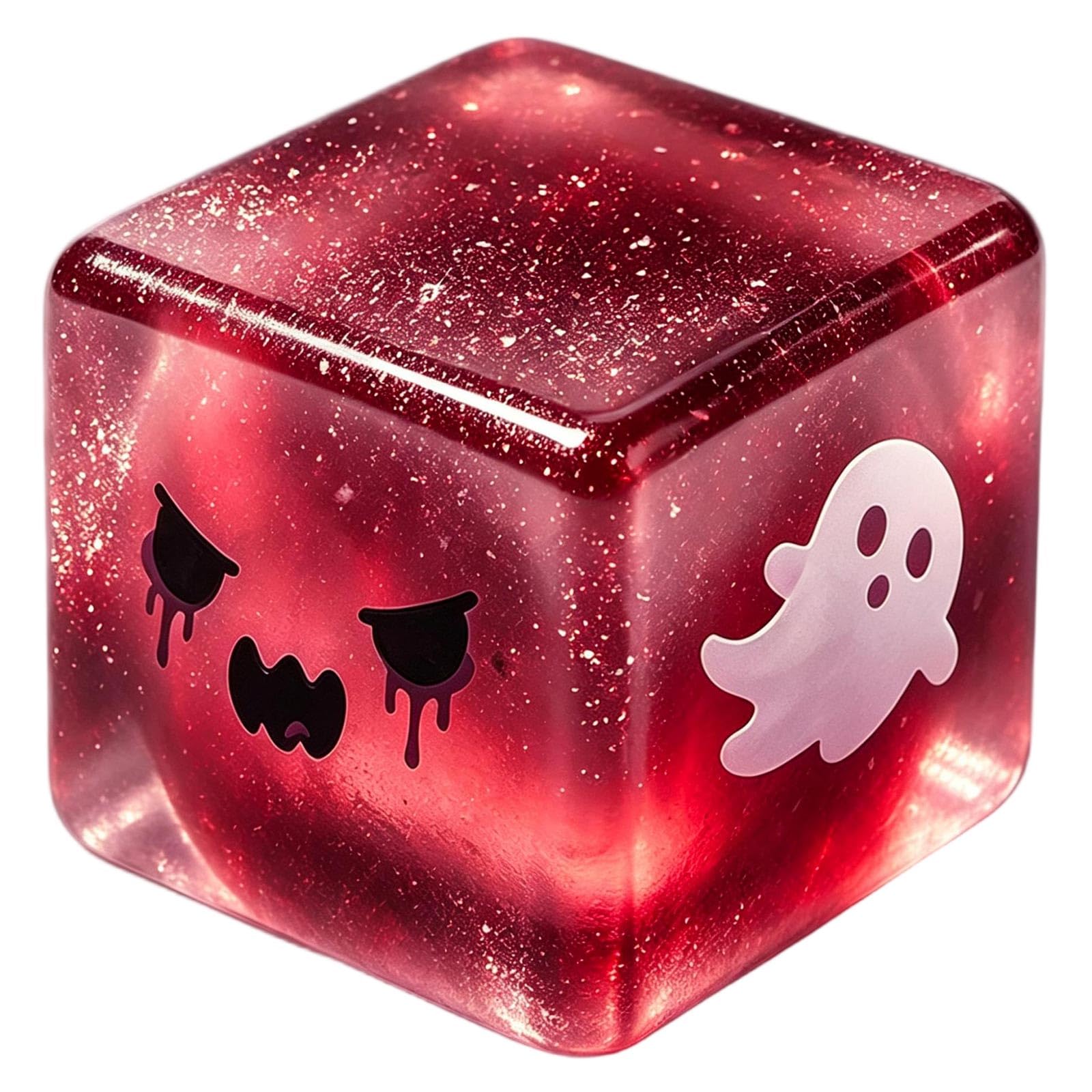 Halloween Ghost Cube Squishy Stress Ball (Red)