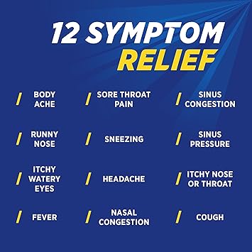 Theraflu Nighttime Severe Cold Relief Honey Lemon Flavor Powder - 6 Ct (Pack of 1)