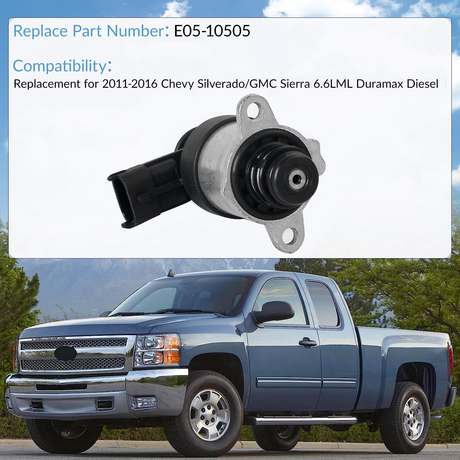 Fuel Line Chevy Silverado CP4.2 Improved Fuel Inlet Metering Valve (E05 ...