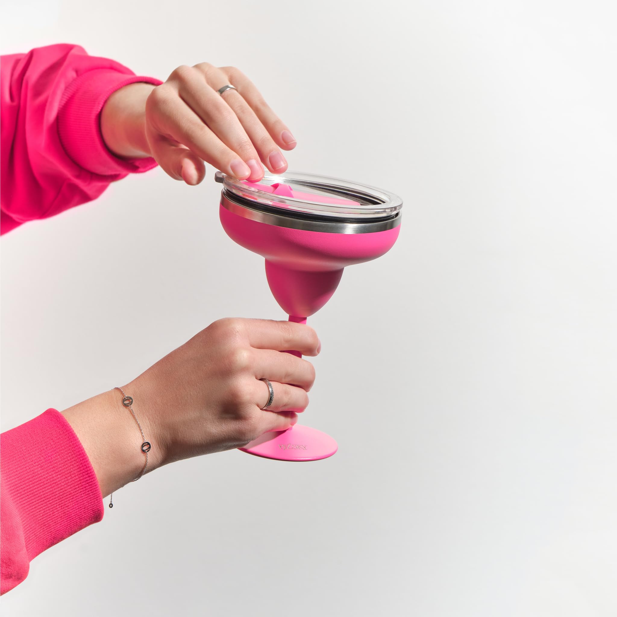 Stainless Steel Margarita Glass – Matte, With Lid, Leak Proof, No Condensation, For Cocktails | Barware & Kitchen | Picnic | Pool | Beach | Patio | Party