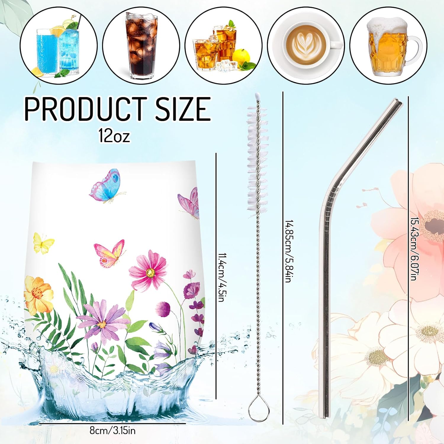 Sip in Style: Review of the Whaline Floral Stainless Steel Wine Tumbler