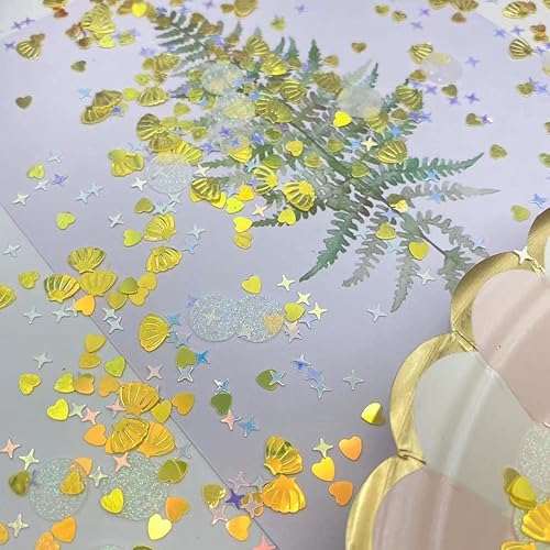 Miniatura 4 de 2000 piezas de confeti de mesa de PVC con purpurina para fiesta de sirena, confeti de sirena, decoración de fiesta de cumpleaños, celebraciones,