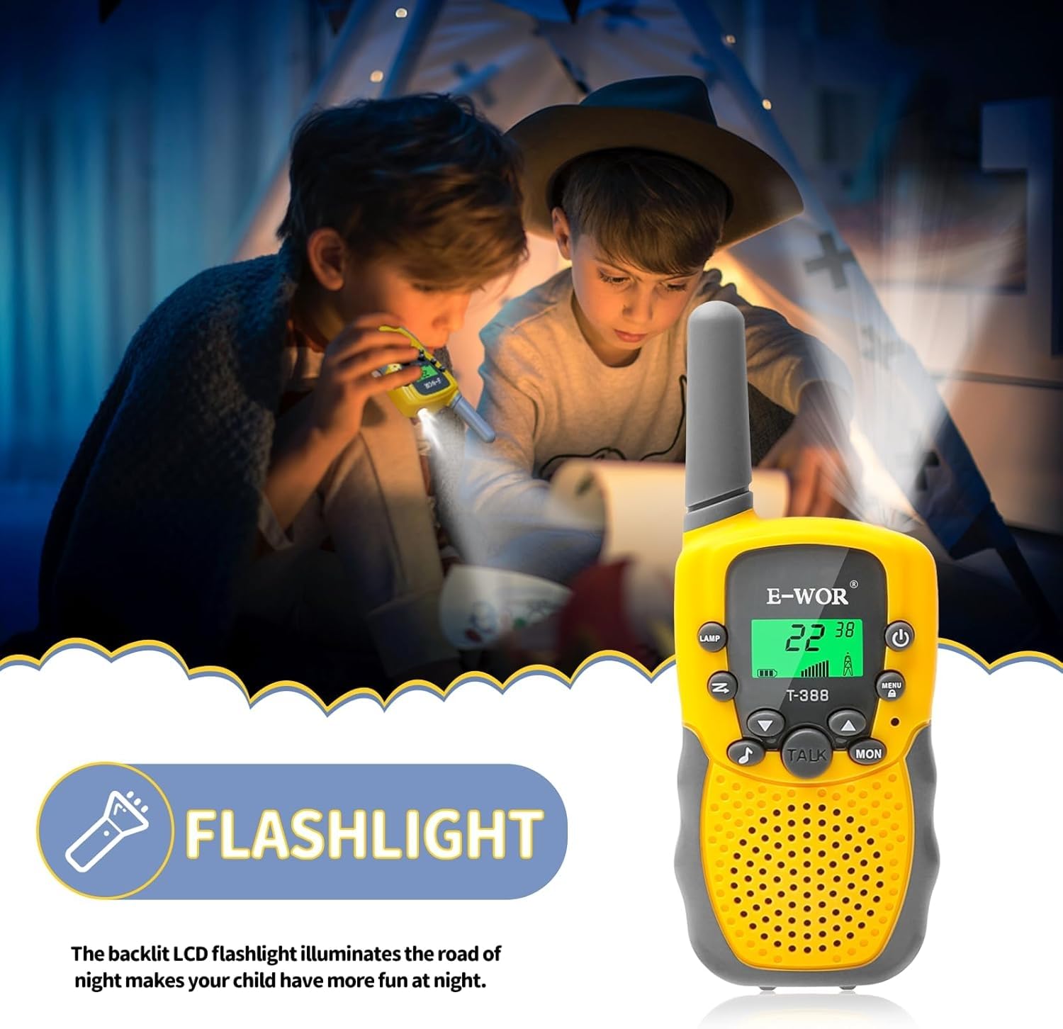 Upgrade Walkie Talkies for Kids, 3Pack 3KMs Long Range Rechargeable Kids Walkie Talkies with Flashlight, Built-in Battery, Christmas Birthday Gifts Toys for 3 4 5 6 7 8 9 10 11 12 Year Old Boys Girls