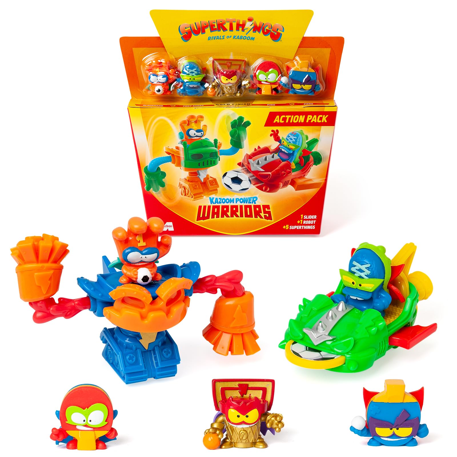 SUPERTHINGS KAZOOM Power Warriors – Action Pack. Contiene 5 Superthings (Incluye 1 capitán Dorado), 1 Robot, 1 Slider. Pack 1 de 4 — view 12