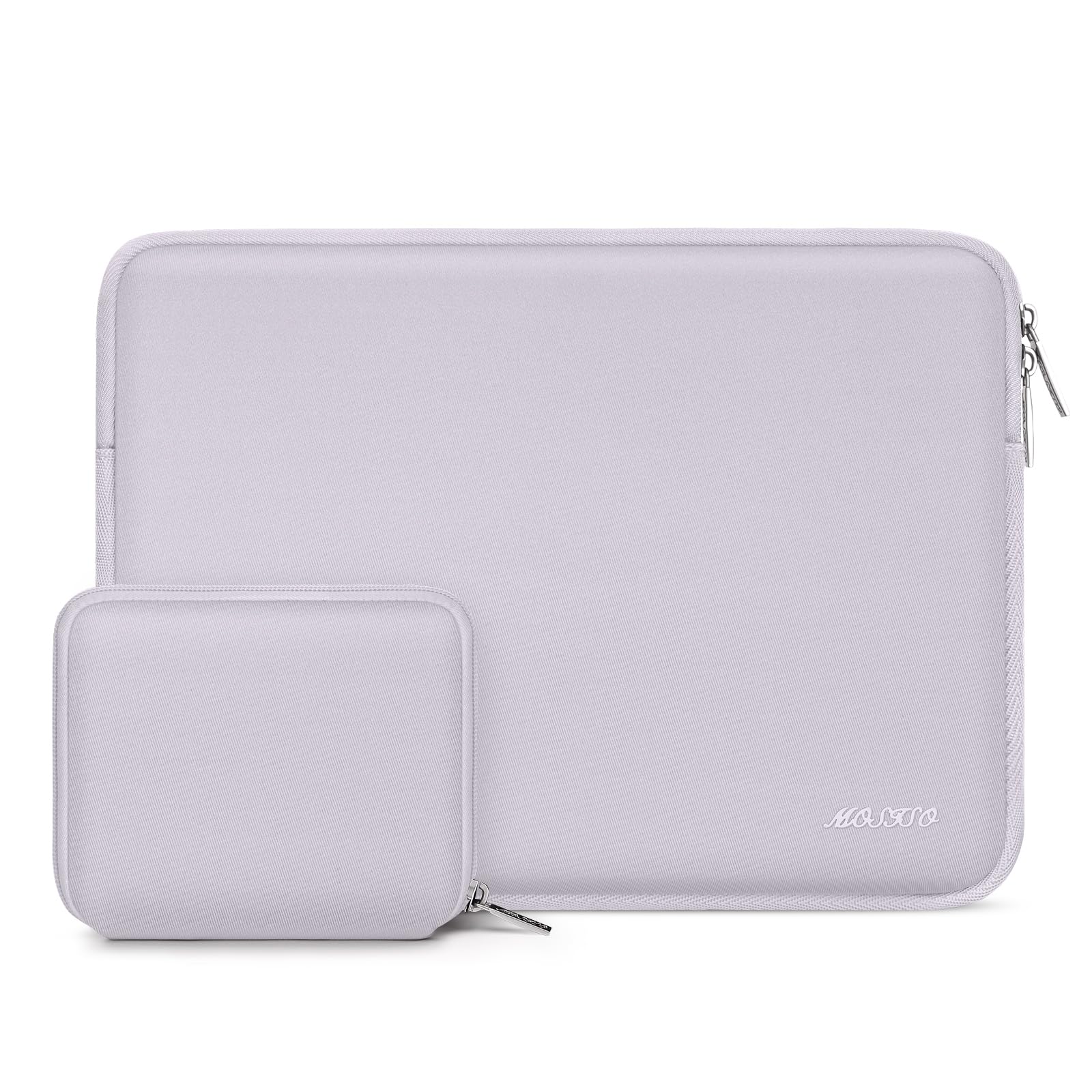 MOSISO Laptop Case 13.3 inch, 13-13.3 inch Laptop Sleeve with Small Case | Compatible with MacBook Air/Pro 13/Pro 14 M5 M4 M3 M2 M1, HP Dell ASUS Lenovo, Neoprene Computer Sleeve Bag, Dusty Lilac