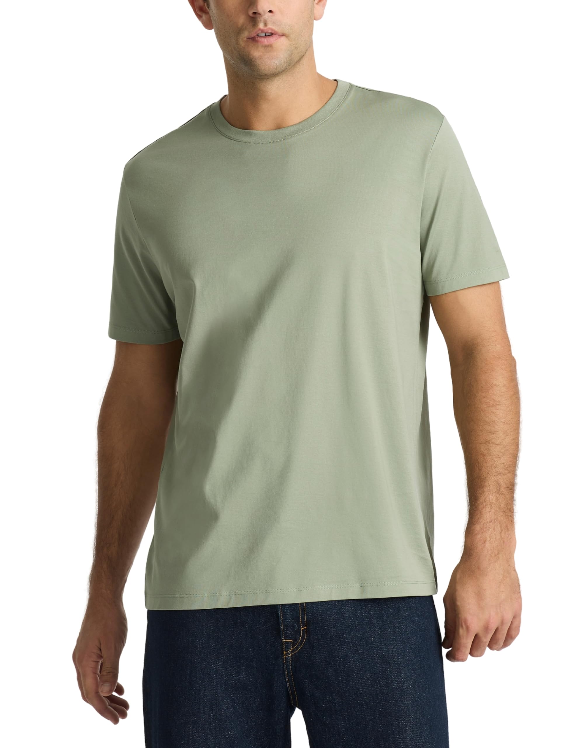 Presics Men’s Supima® Mercerised Cotton T-Shirt – USA-Grown Cotton, Luxury Finish, Crew Neck, Short Sleeve, Structured Fit