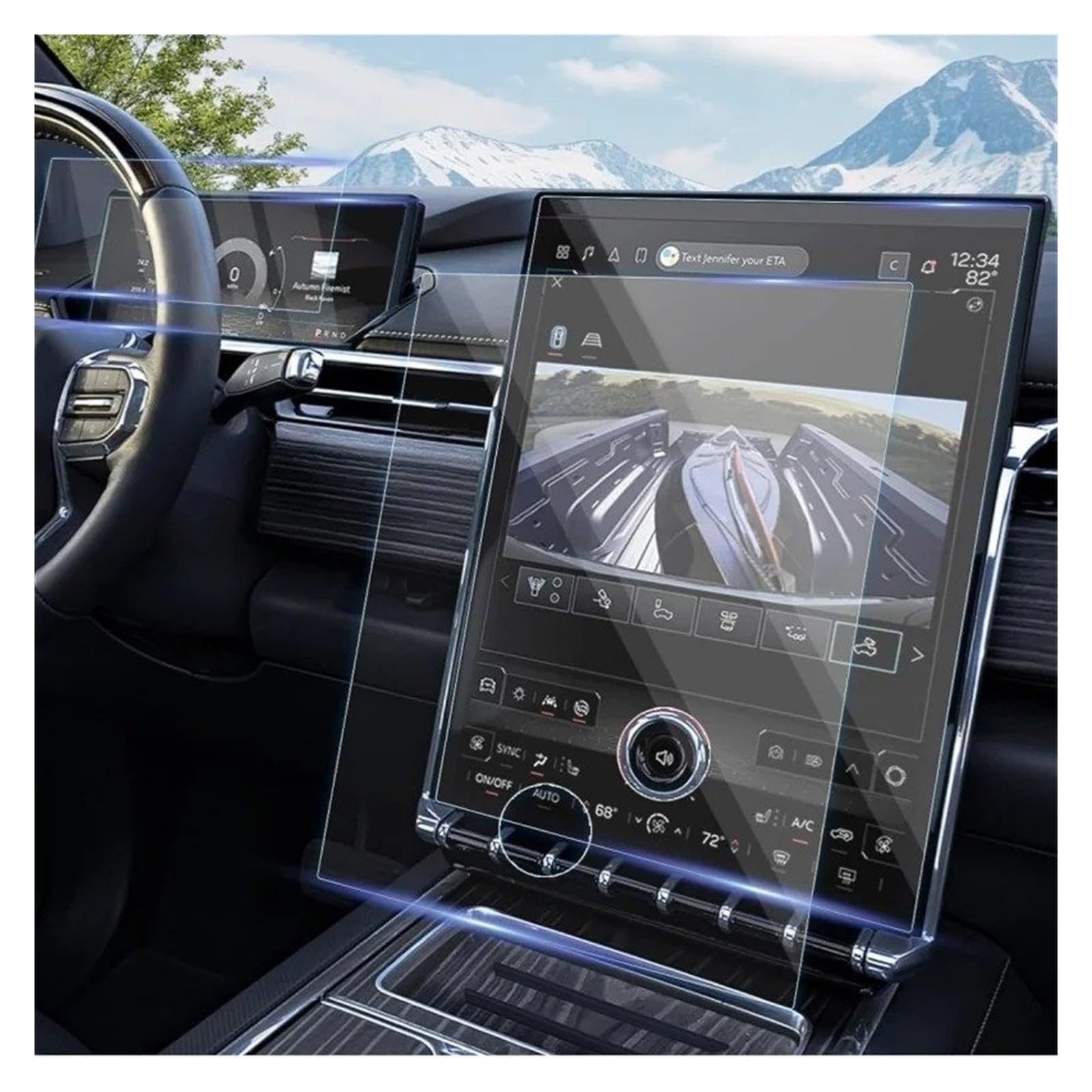 Navigation Screen Protector For Yukon For Sierra EV 2022-2025 16.8Inch Navigation 11Inch For Dashboard Tempered Glass Touch Screen Protective Film