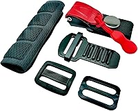 Vista 7 de Paquete de 2 Kit de Hebilla de Liberación Rápida para Casco con Trinquete, Adaptador de Correa de Barbilla para Casco - Kit de Repuesto Compatible