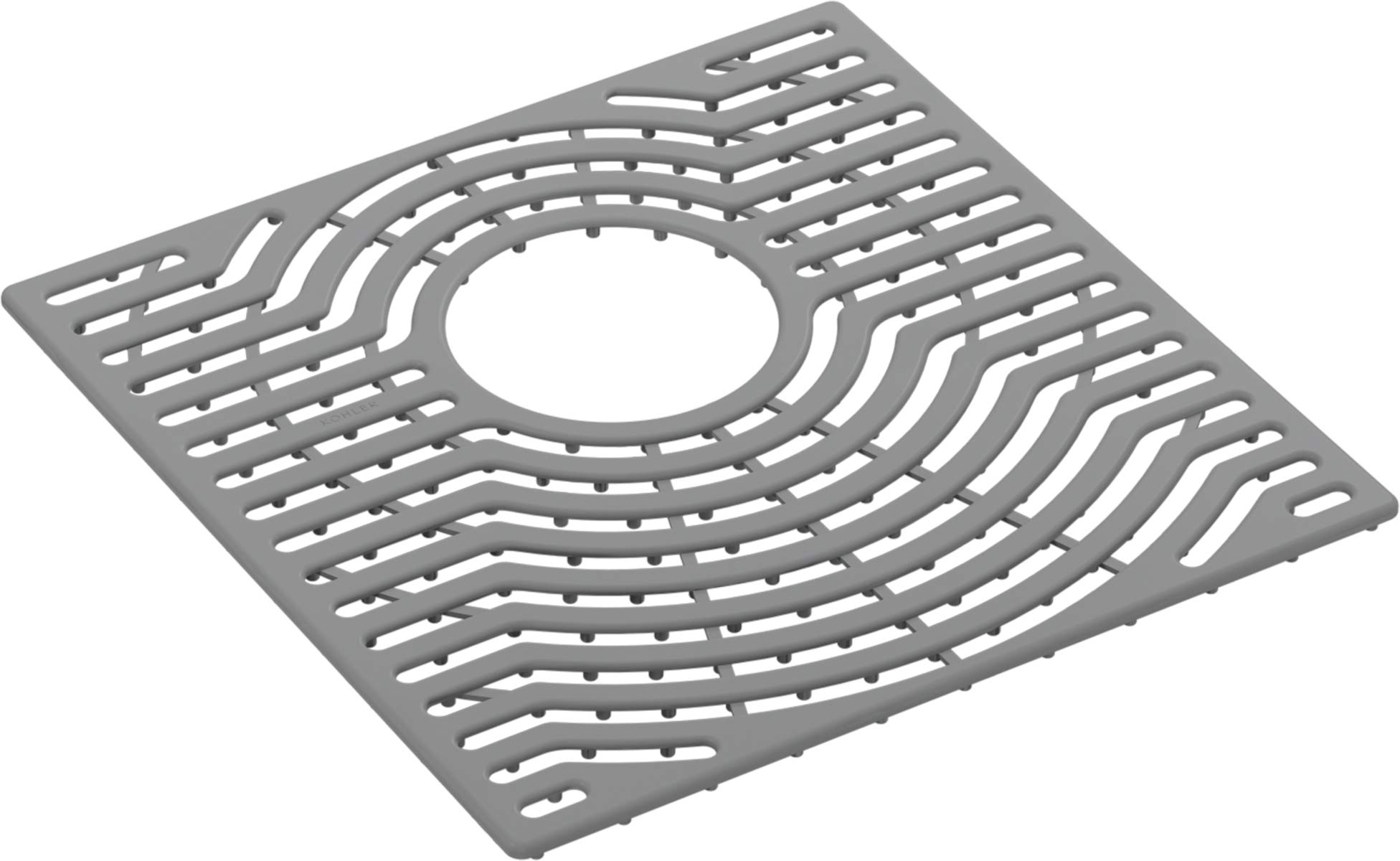 Kohler K-80087-ASH tapis d'évier de cuisine Task fond de cuve gris cendré
