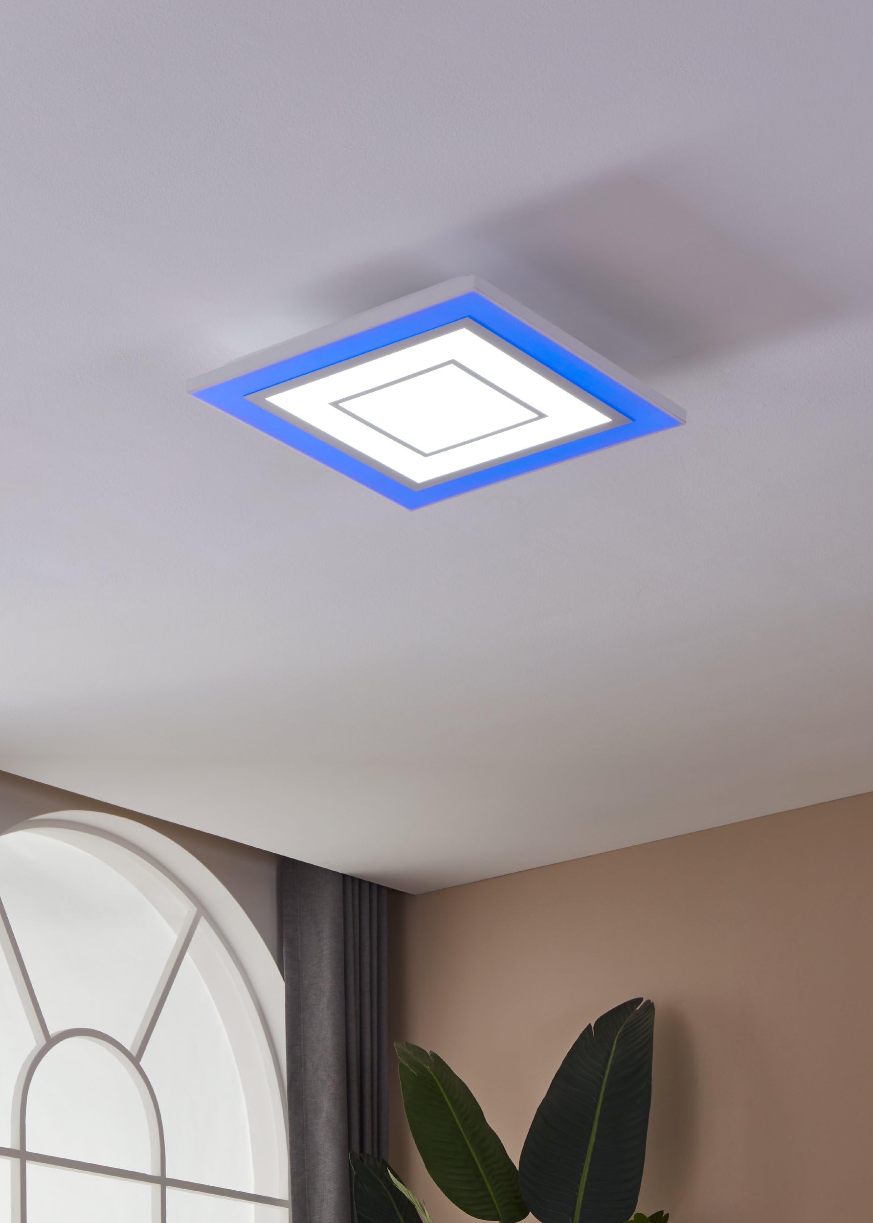 EGLO LED Panel Albarca, dimmbare Deckenleuchte, Aufbauleuchte für