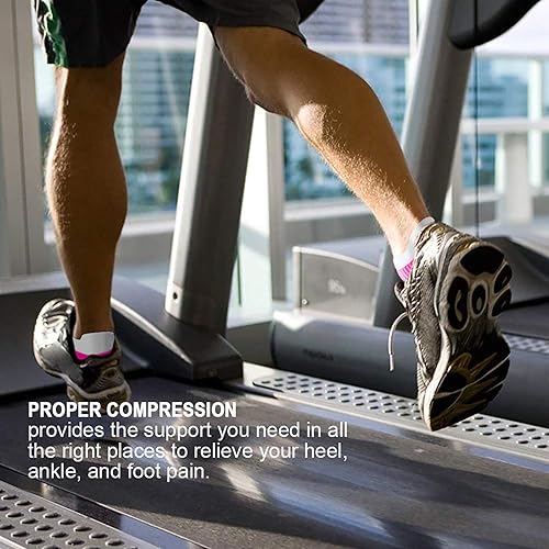 Miniatura 7 de PAPLUS Calcetines de compresión de tobillo para hombres y mujeres, 246 pares, calcetines de compresión de corte bajo con soporte para el tobillo
