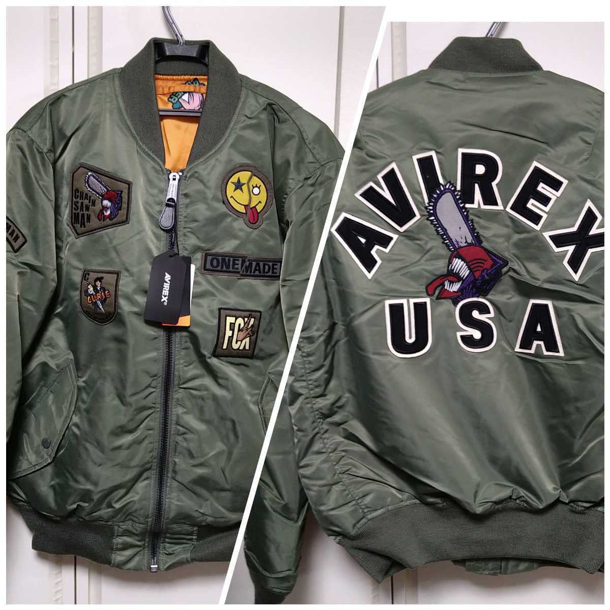 Amazon.co.jp: AVIREX USA/メンズM/限定品/チェンソーマン/ONE MADE 