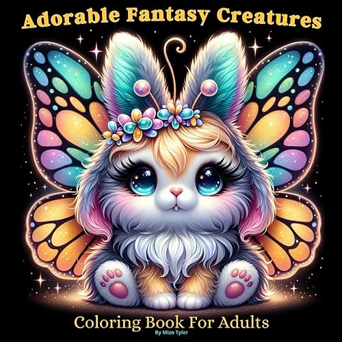 Adorable Fantasy Creatures Coloring Book For Adults: A Stress-Relieving Coloring Book with Different Creatures for Creativity and Relaxation