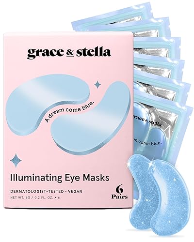Miniatura 9 de grace and stella - Mascarilla para usar debajo de los ojos, reduce ojeras, bolsas debajo de los ojos y arrugas, parches de gel para cuidado