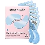 grace & stella Award Winning Under Eye Mask Reduce Dark Circles, Puffy Eyes, Undereye Bags, Wrinkles, Gel Under Eye Patches, Christmas Gifts Under 10 Dollars, Nurse Gifts, Vegan (6 Pairs, Blue)