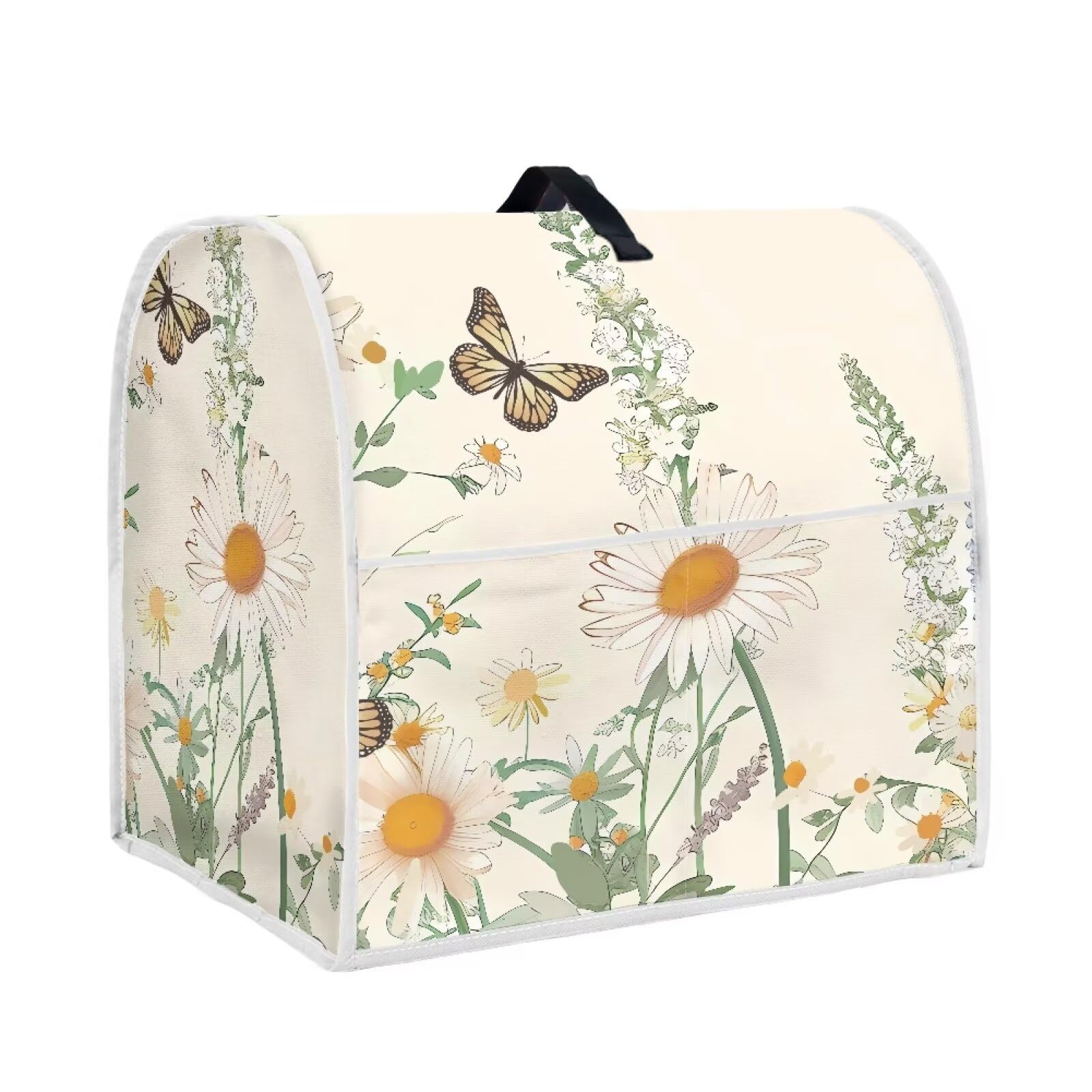 Retro Daisy Butterfly Mixer Covers for Kitchen Aid 6-8 Quart Universal Kitchen Small Appliance Covers Washable Dust Cover for Kitchen Aid Mixer Accessories