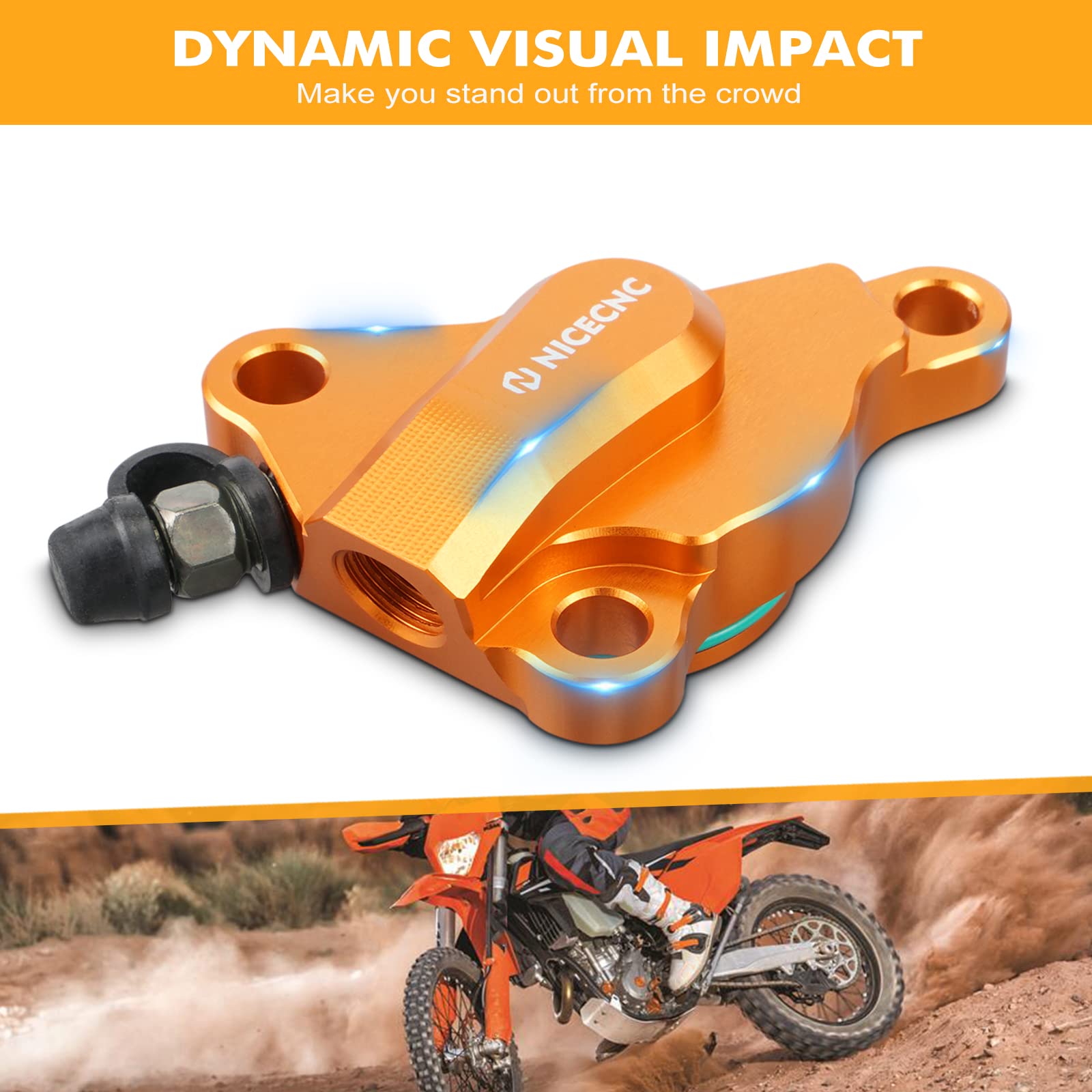 NICECNC Kupplungslave Zylinder Kit Compatible with 690 Enduro 2008-2010, 690 Enduro R 2009-2023, 690 SMC 2008-2011, 690 SMC R 2012-2023, 690 Duke 2008-2019, 690 Duke R 2010-2019, Orange