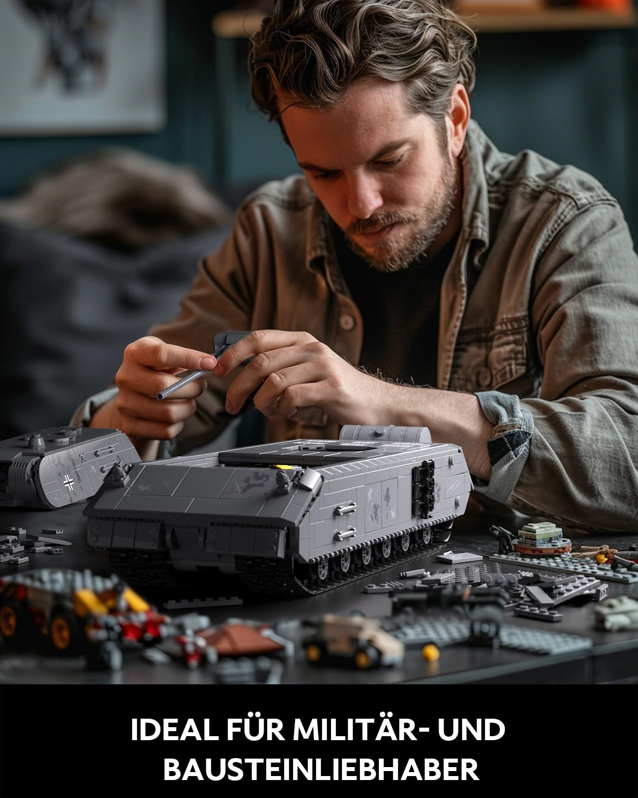 Nifeliz VIII Maus Panzer Modell Bauspielzeugset, WW2 Militär Panzer Klemmbausteine Sammlerstück für Erwachsene, Geschenk für Militärfans (2272 Teile, NF10289)