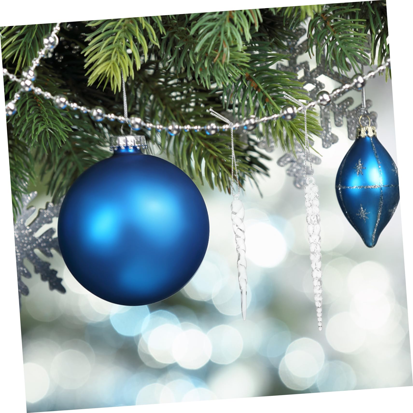 Cabilock 2 Sätze Weihnachtsbaum Eiszapfen Dekorationen Akryl Anhänger Für Festliche Weihnachtsfeiern Längen Party Supplies Für Weihnachtsbaum Und Hausdeko Stück * 2