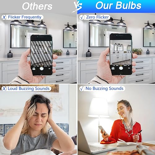 Miniatura 13 de Paquete de 12 bombillas E12 para ventilador de techo, equivalente a 60 W, luz natural de 4000 K, bombilla LED de base pequeña, bombilla LED A15 Luz