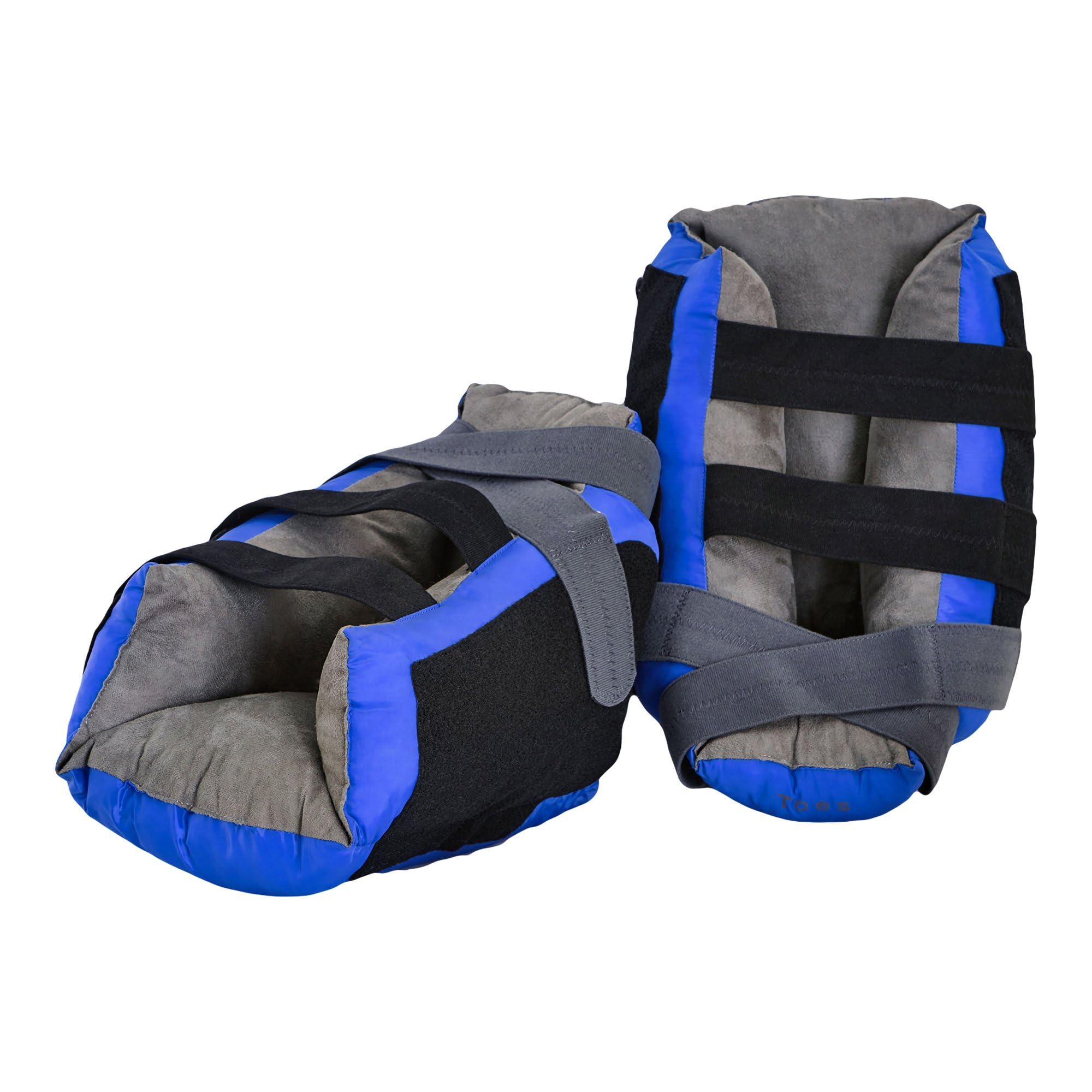 McKessonHeel Protector Black/Blue One Size Fits Most Hook and Loop Strap Fastening 16-7305, 2 Ct