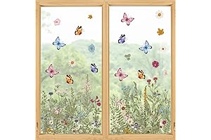 60Pcs Spring Summer Passover Window Clings Decorations for Home Party Window Glass Display