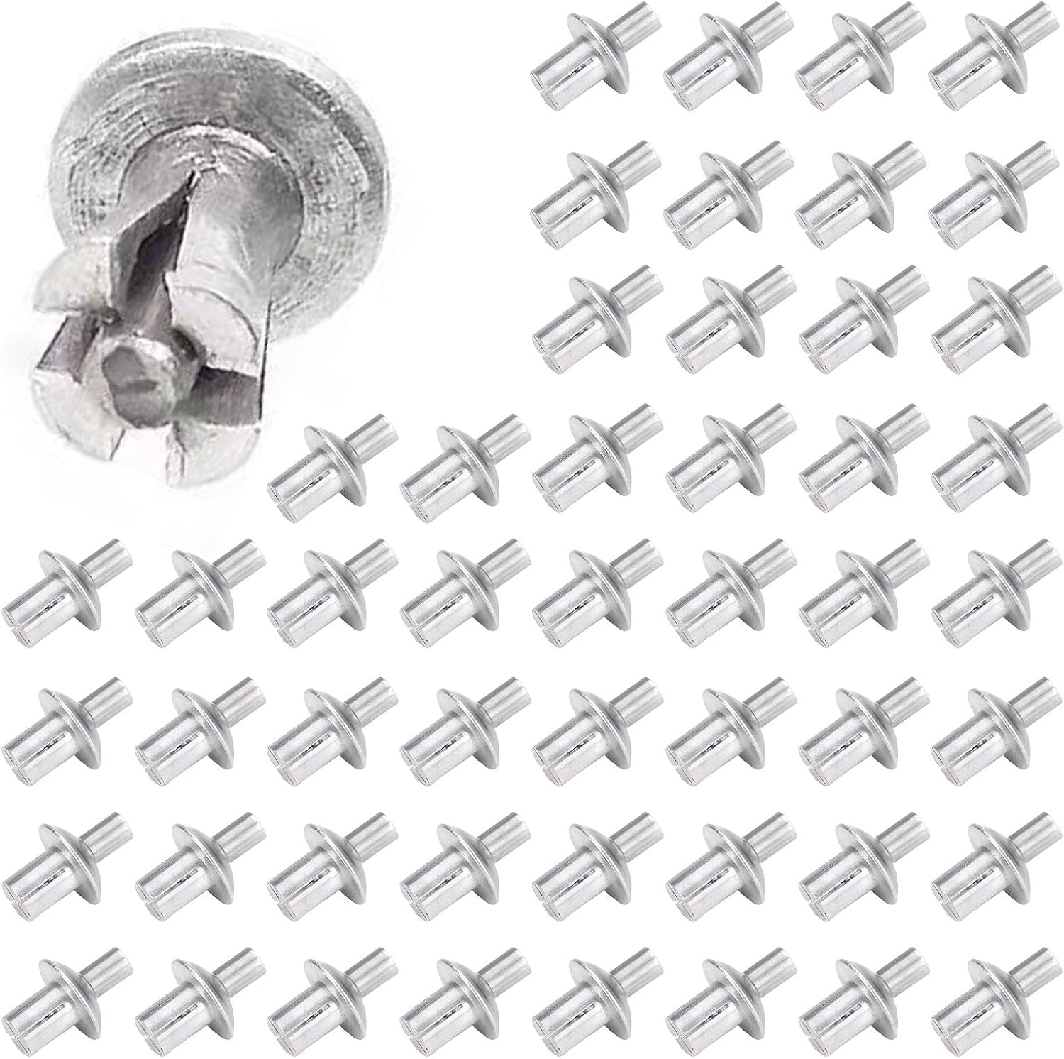 Amazon.com: Aluminum Blind Rivet - 50 Core Pulling Rivets, Round Head ...