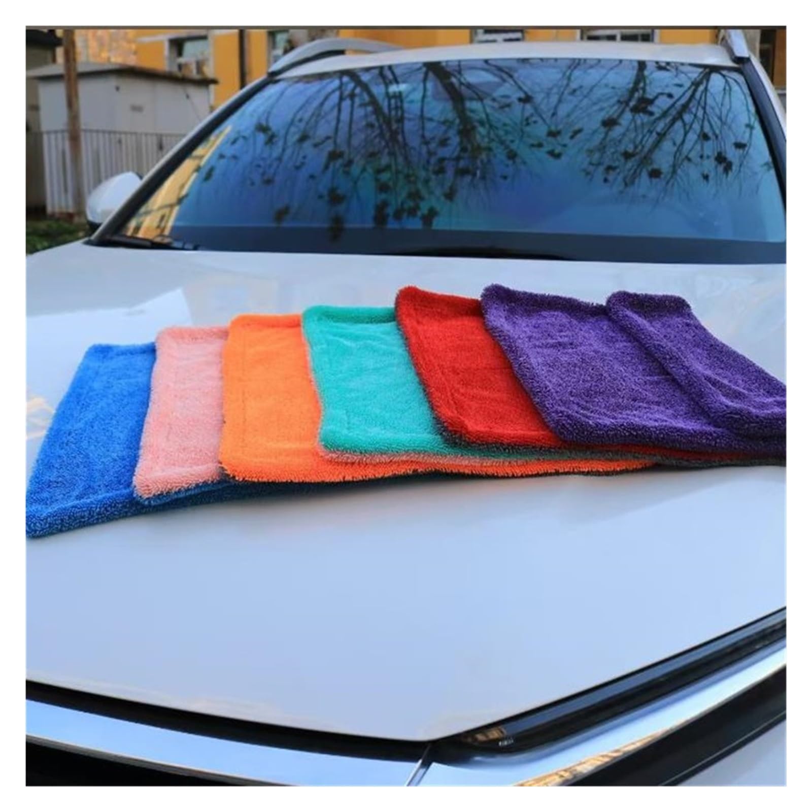 1200GSM Ultra Absorbent Microfiber Car Wash Towel - Double-Sided Cleaning Drying Cloth for Cars 1 Piece 1 pcs-6 — view 6