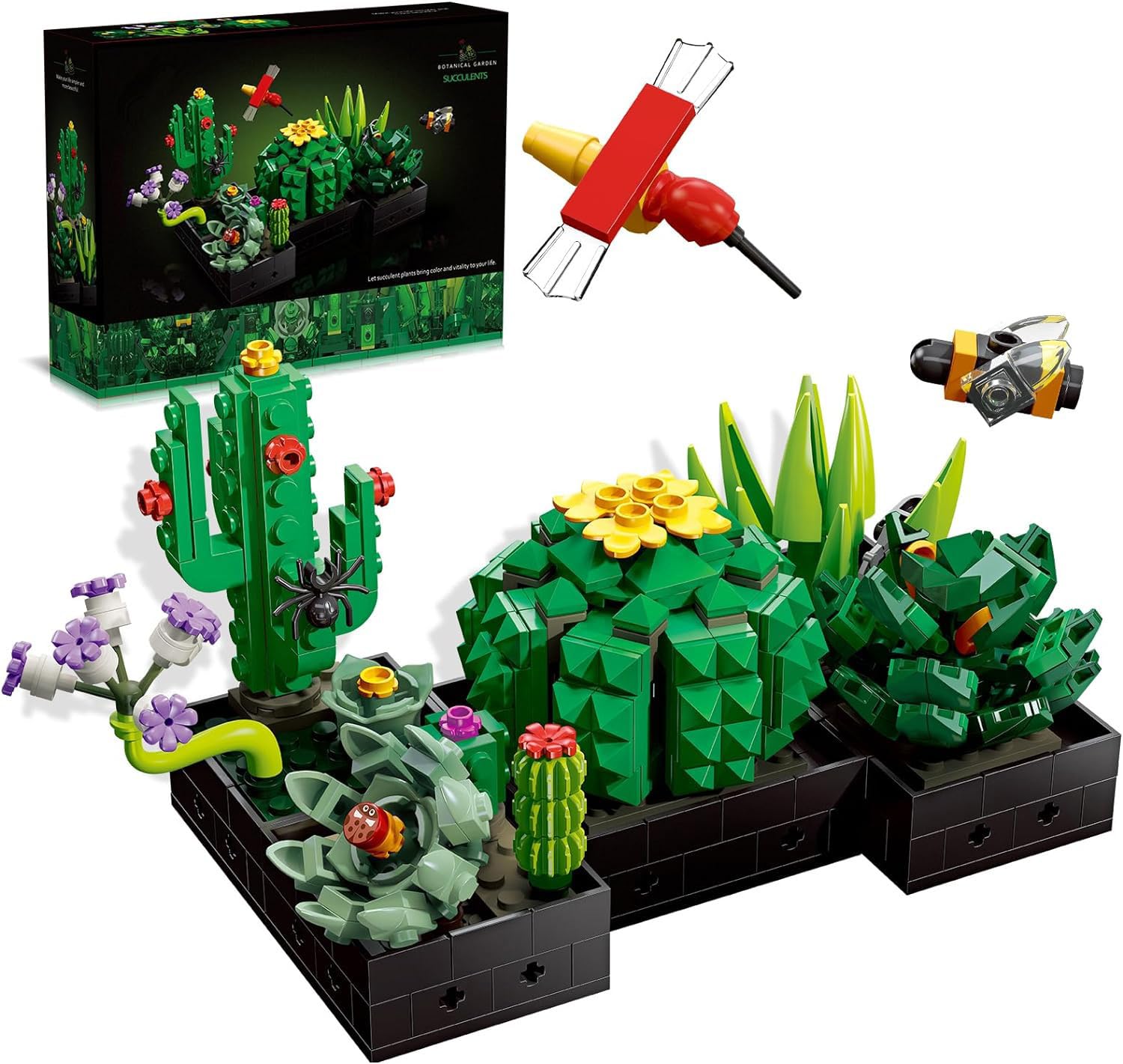Amazon.com: Succulents Flowers Botanical Collection Building Sets  Compatible with Lego Sets for Adult, Tiny Succulent Flower Plant Home  Office Dcor, Mother's Day Birthday Gifts for Girls Women Flower-Lovers :  Toys & Games
