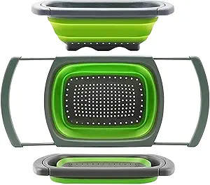 Durable silicone Collapsible Colander for rinsing fruits and veggies – affordable kitchen gadgets 2025