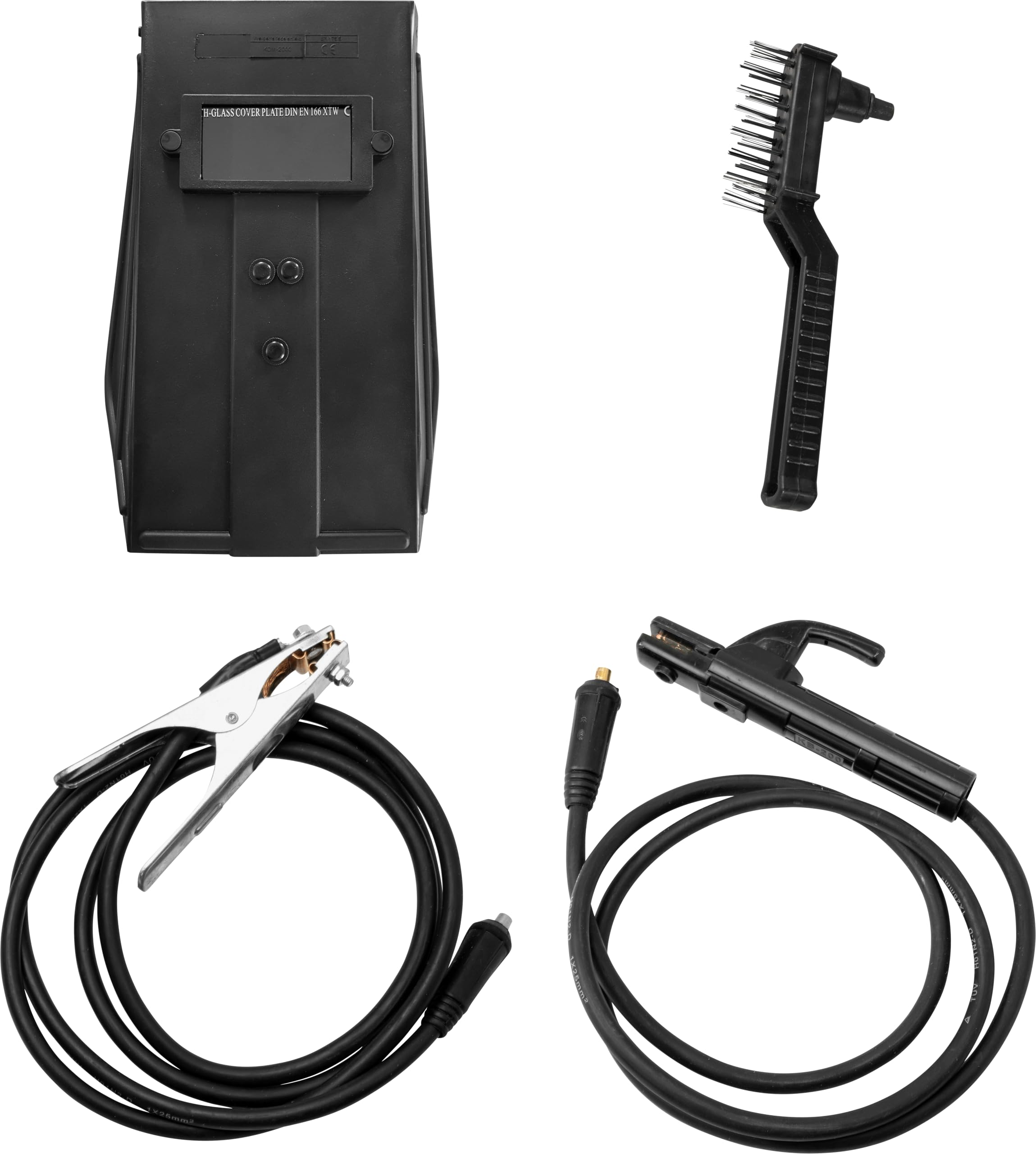 Güde GIS 122 - Soldadora inversora (230 V, 16,7 W de potencia de ralentí, 3,6 kVA máx. potencia de red, rango de regulación de 10-120 A, incluye soporte para electrodos, abrazadera de tierra, martillo