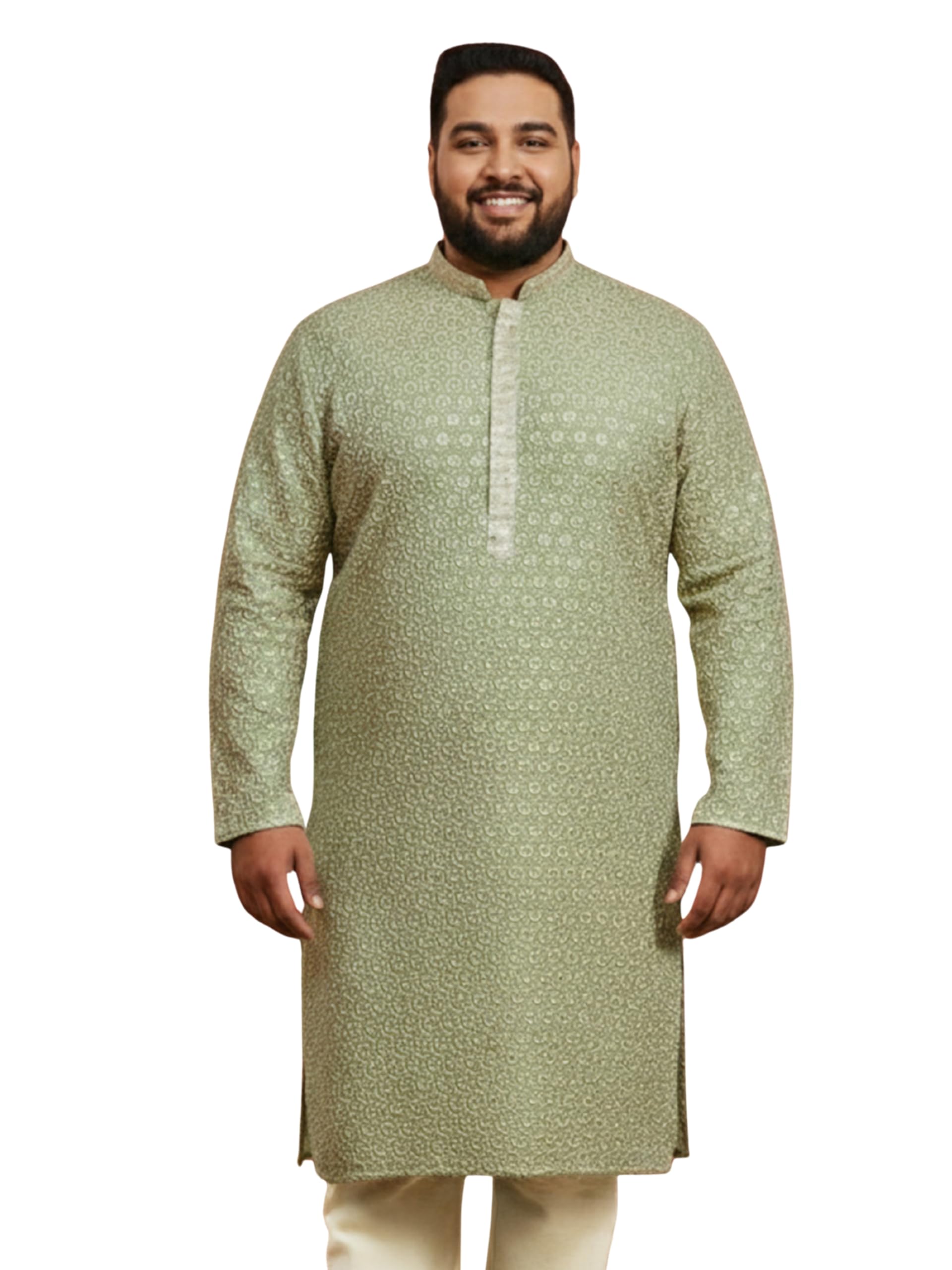 vastramay Men's Sequin Kurta - Festive Embroidered Traditional-picture-20
