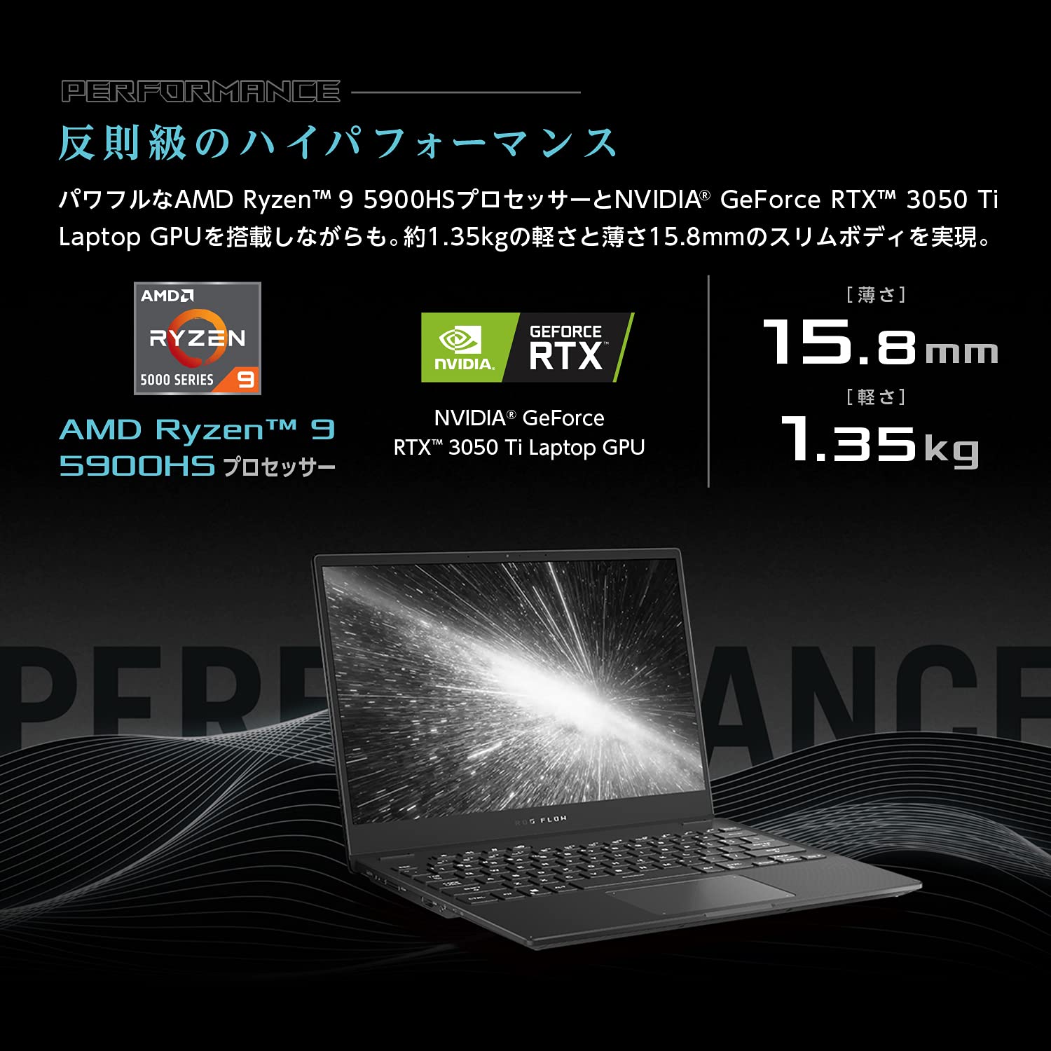 Amazon.co.jp: ASUS ゲーミングノートパソコン ROG Flow X13 GV301QE 