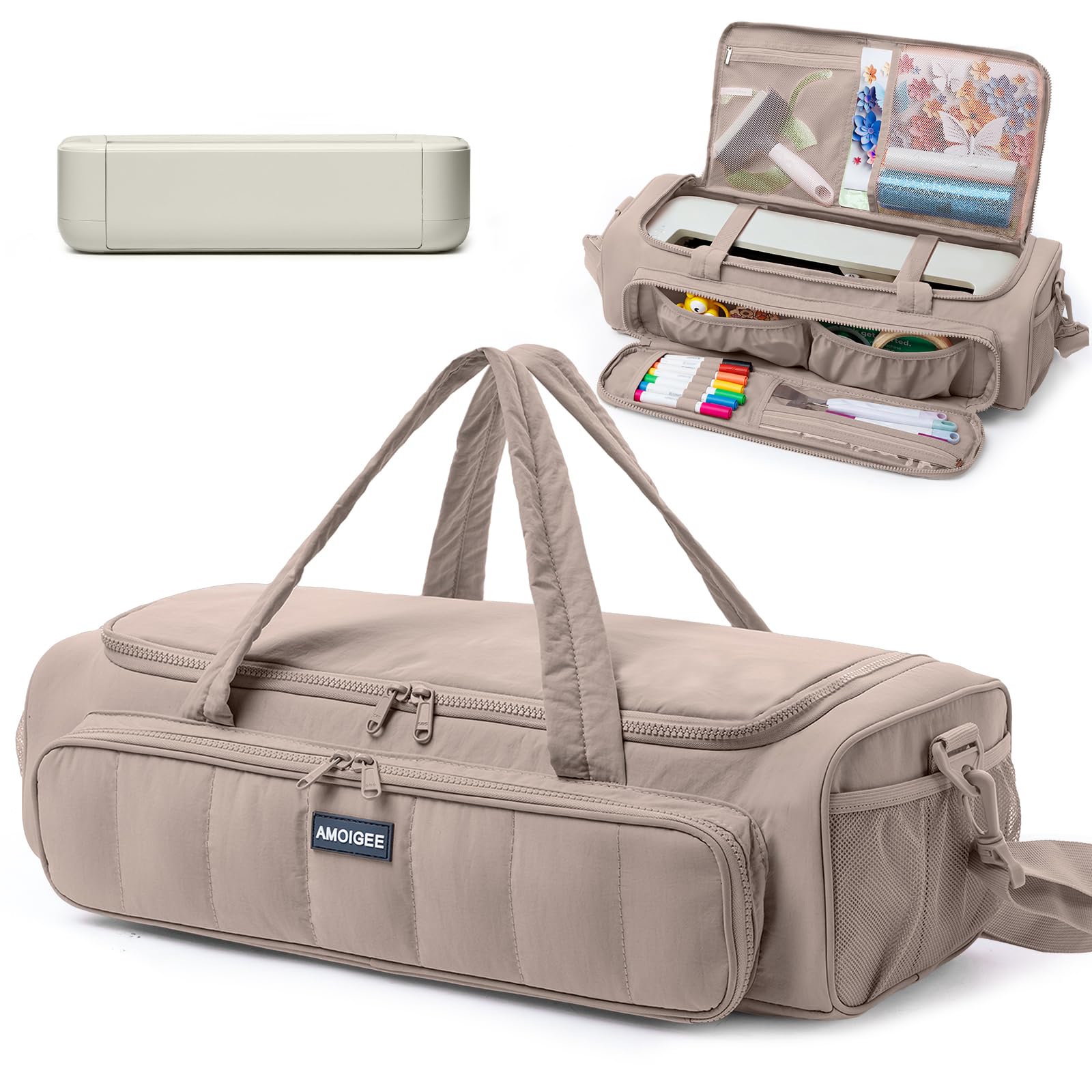 AMOIGEE Puffy Carrying Case for Cricut Explore 5, Maker 5 Die Cut Machine