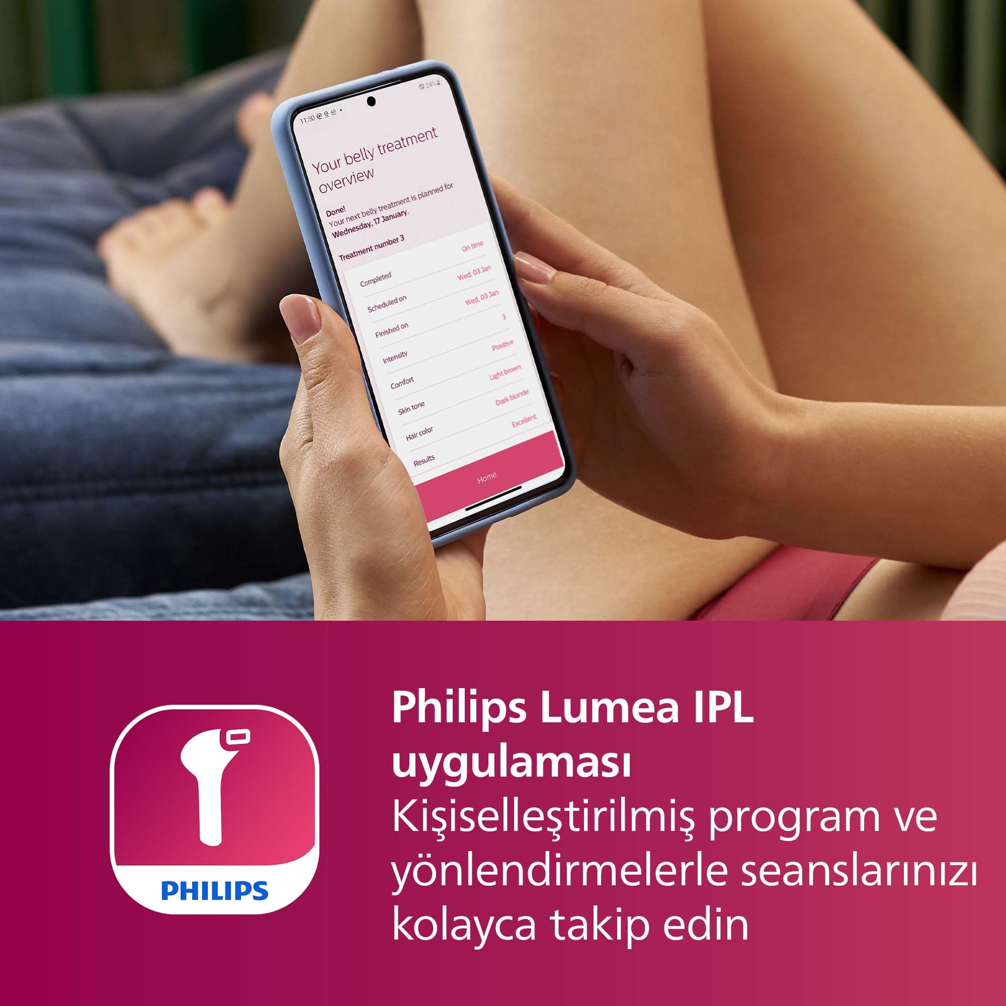 Philips Epilateur Lumière Pulsée Lumea SC1997/00