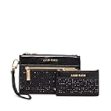 AK 2 piece gift set with rhinestone zip clutch and card case