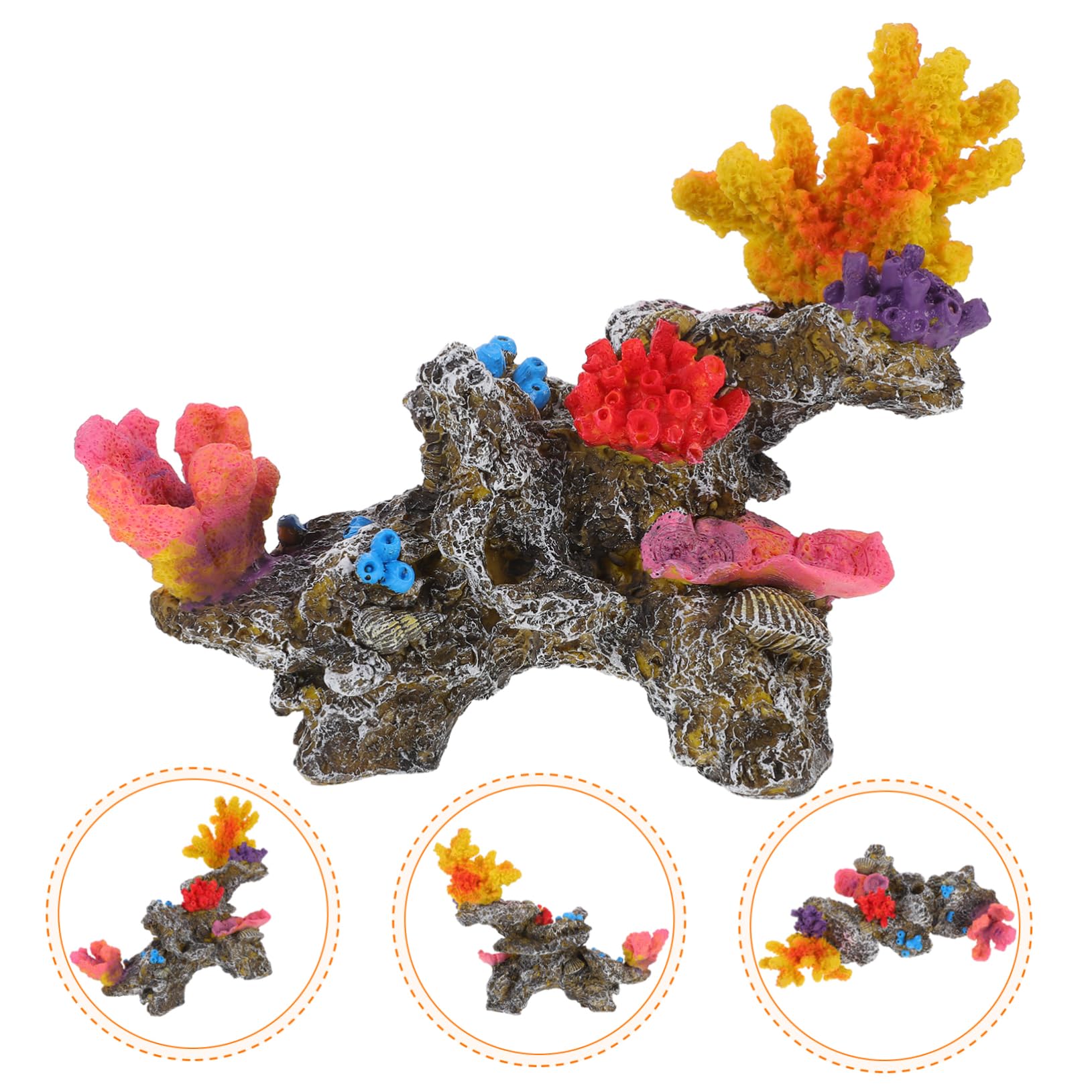 BESPORTBLE 2St künstliches Korallenfischbecken Korallenriff Dekorationen für Aquarien Aquarium Dekoration aquariumdeko Korallen für Süßwasseraquarien Fischzubehör für Aquarienmedium PVC