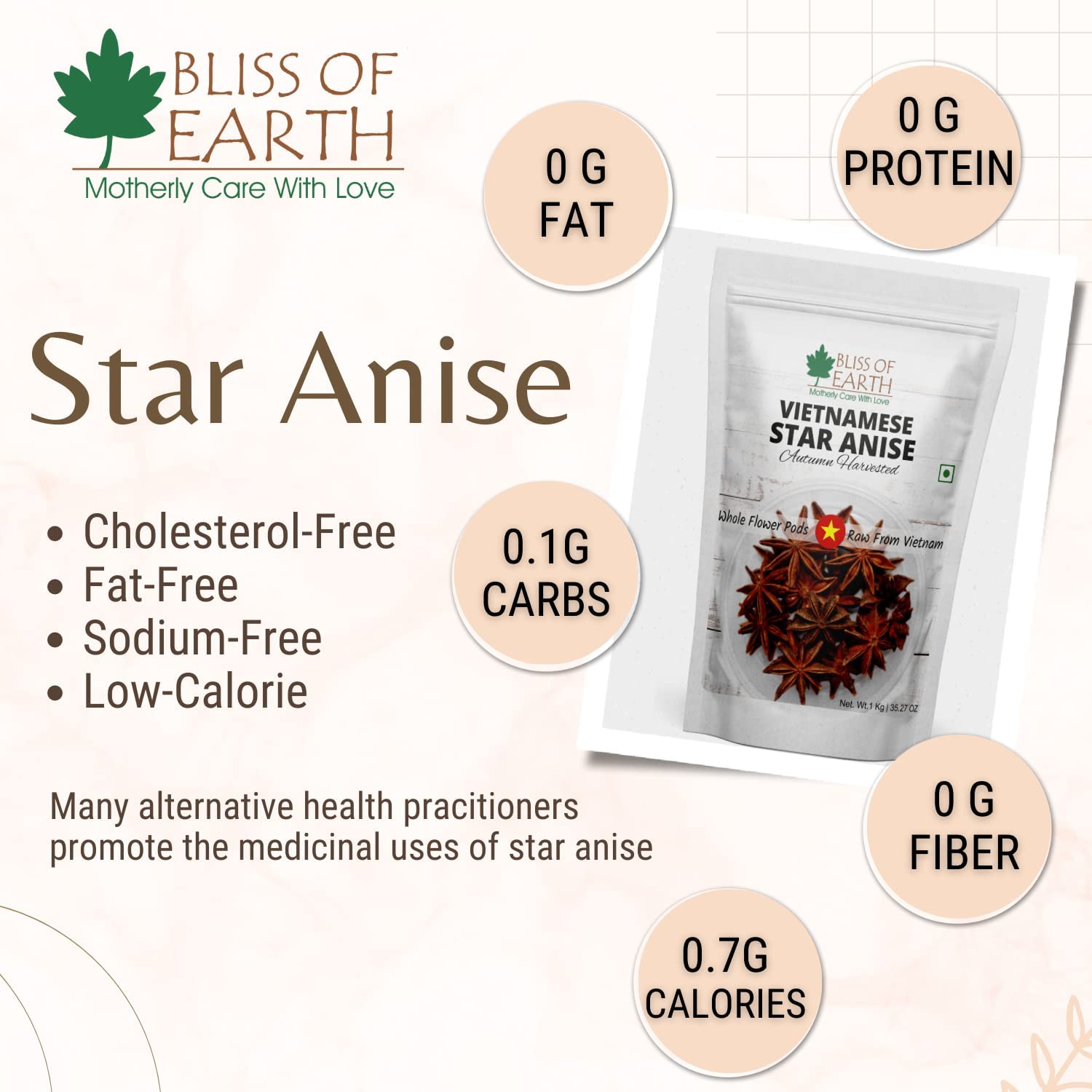 Bliss of Earth 100gm Kali Jeeri Bitter Cumin, Kadwa Jeera &100gm Star Anise Whole spices, Chakra Phool,Organic Good for Health - Image 4 thumbnail