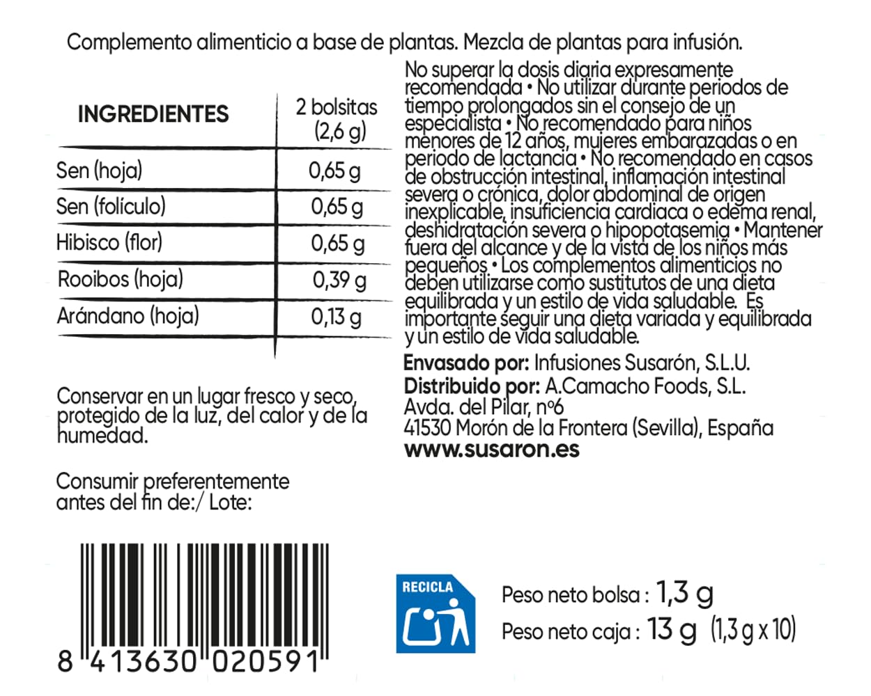 Infusión Vientre Sano Sabor Jengibre Caja 10 bolsitas